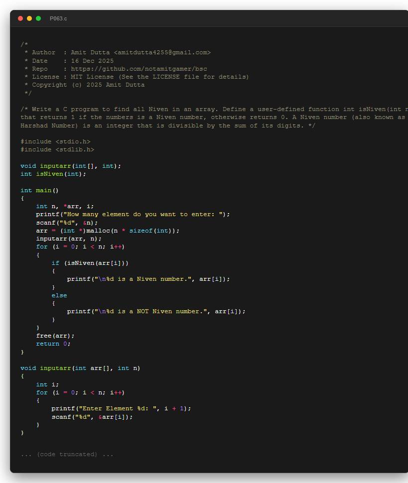 Write a C program to find all Niven in an array. Define a user-defined function int isNiven(int num) that returns 1 if the numbers is a Niven number, otherwise returns 0. A Niven number (also known as a Harshad Number) is an integer that is divisible by the sum of its digits.